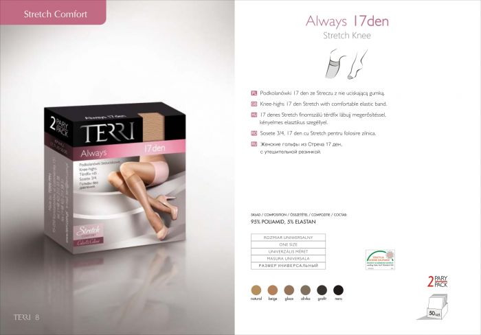 Terri Stretchcomfort Always17 Den   Catalog | Pantyhose Library